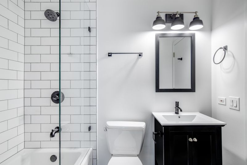 Matte Black Fixtures in Bathroom