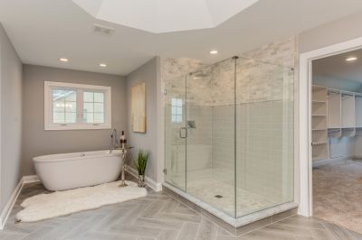 Walk-In Shower with Glass Enclosure